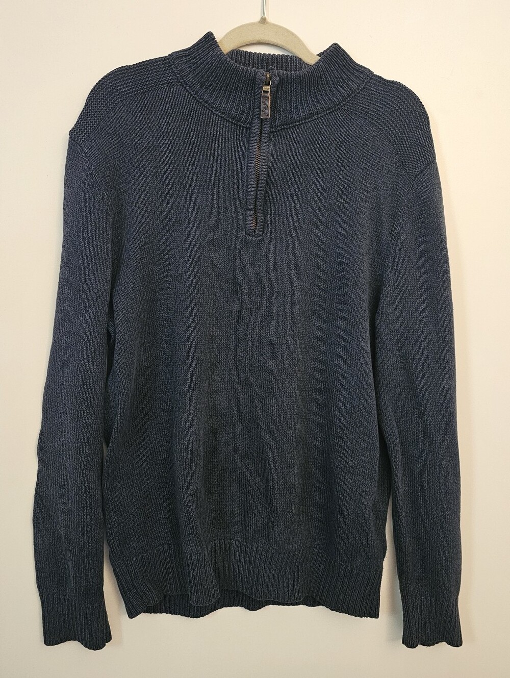 Eddie Bauer 100% Cotton Men Blue Sweater TL